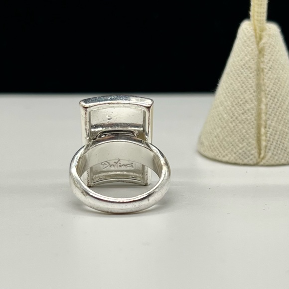 NWOT DaVinci Silver Plated Enamel Ring & Earrings Set - Picture 5 of 6